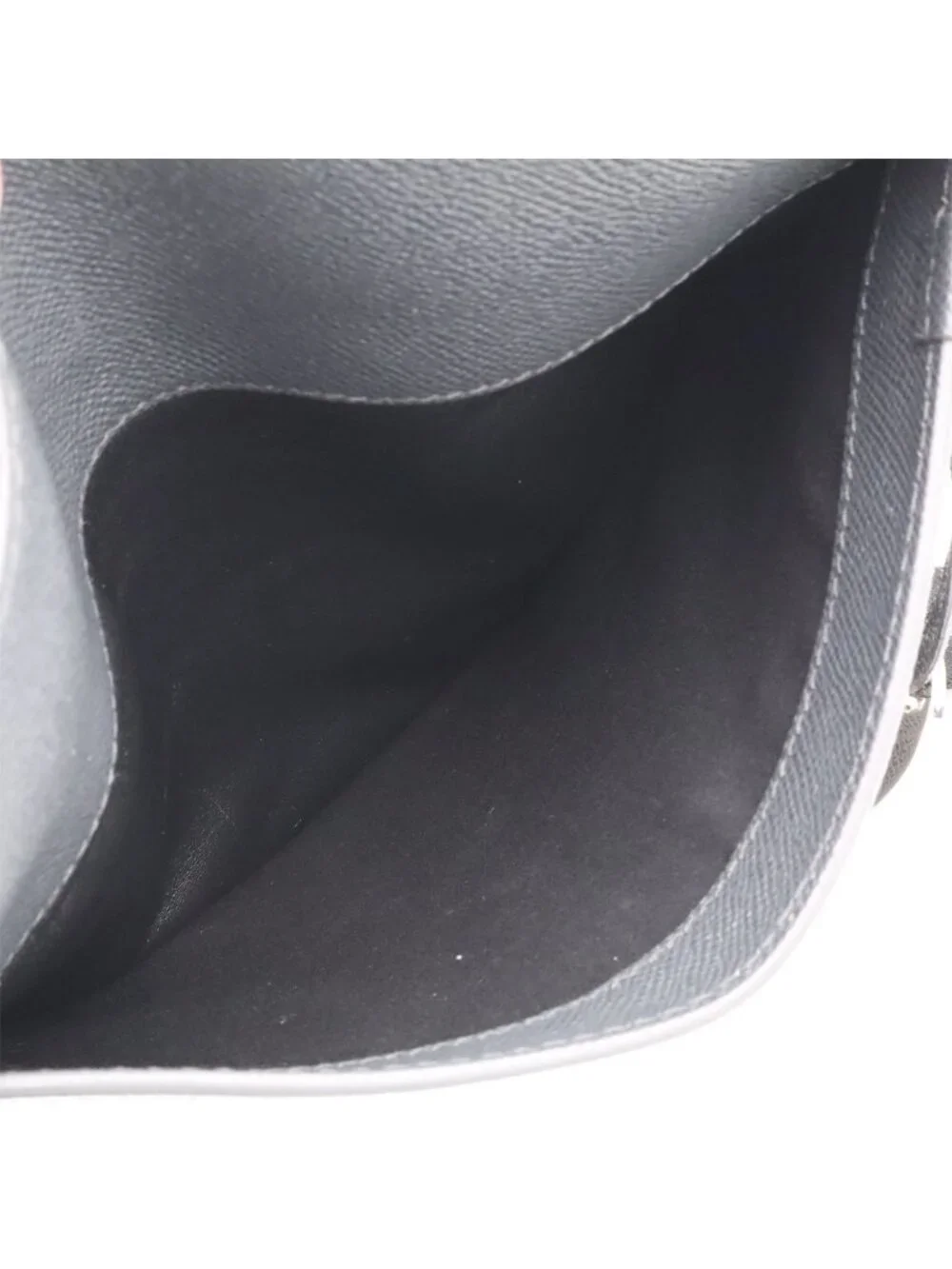 Bvlgari Man Messenger Bag Crossbody Leather Gray Silver